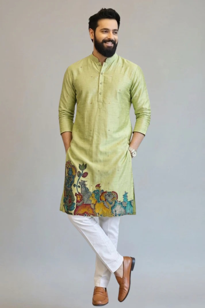 Man in a festive kurta
