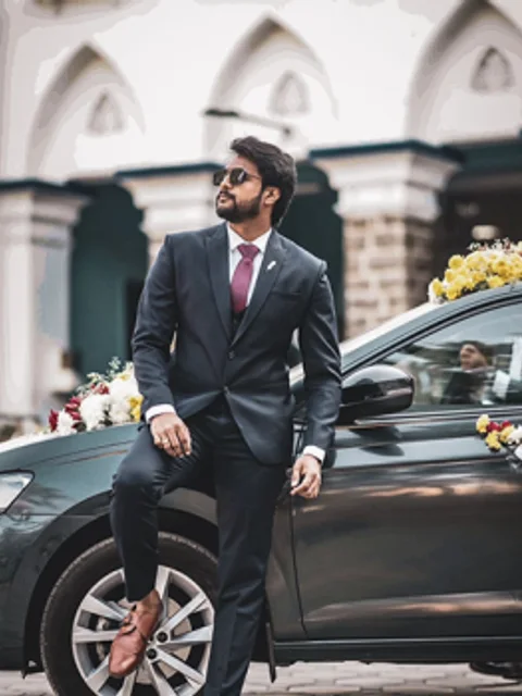 Man wearing a custom fitted suit