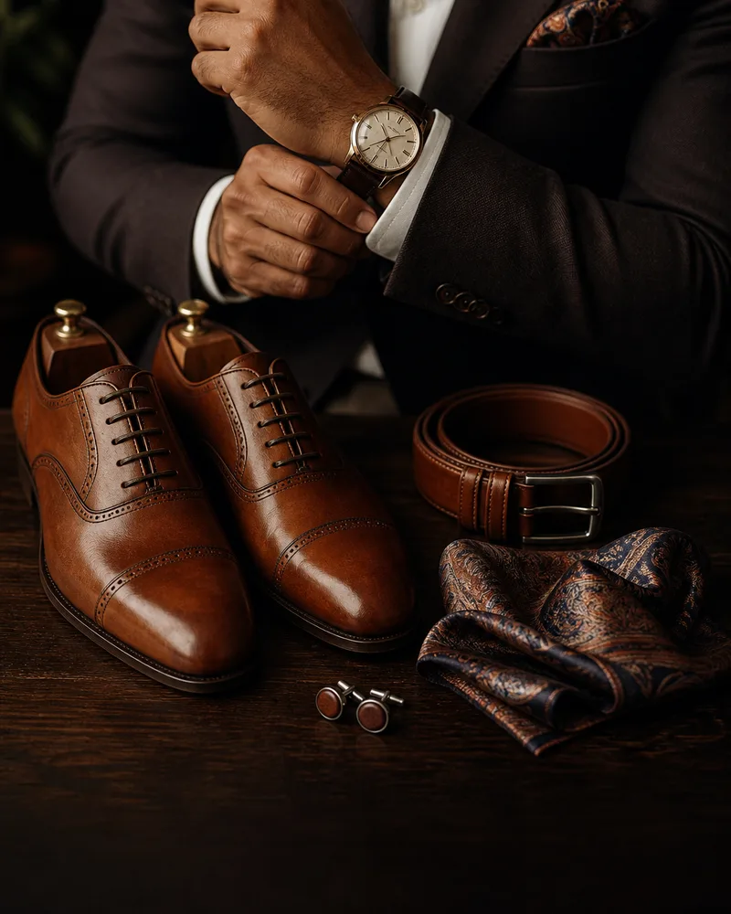 Shoes and finishing accessories